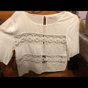 Hollister white blouse
